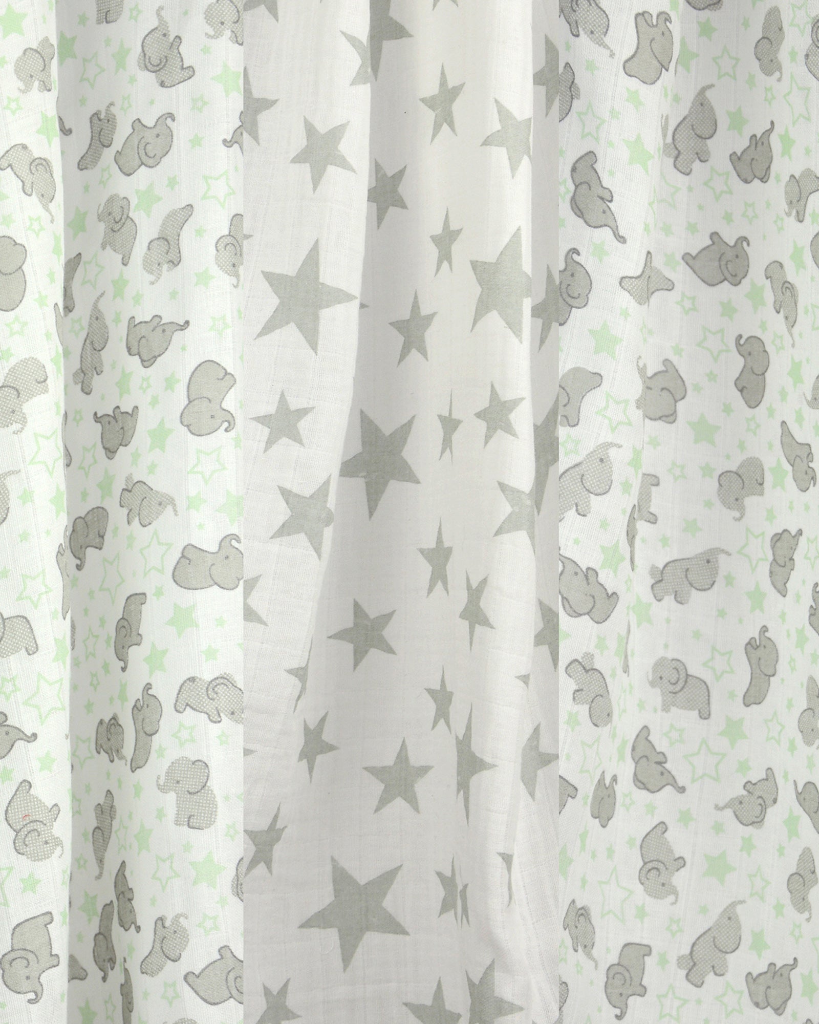 Little Linen Baby Muslin Wrap 3pk Prints