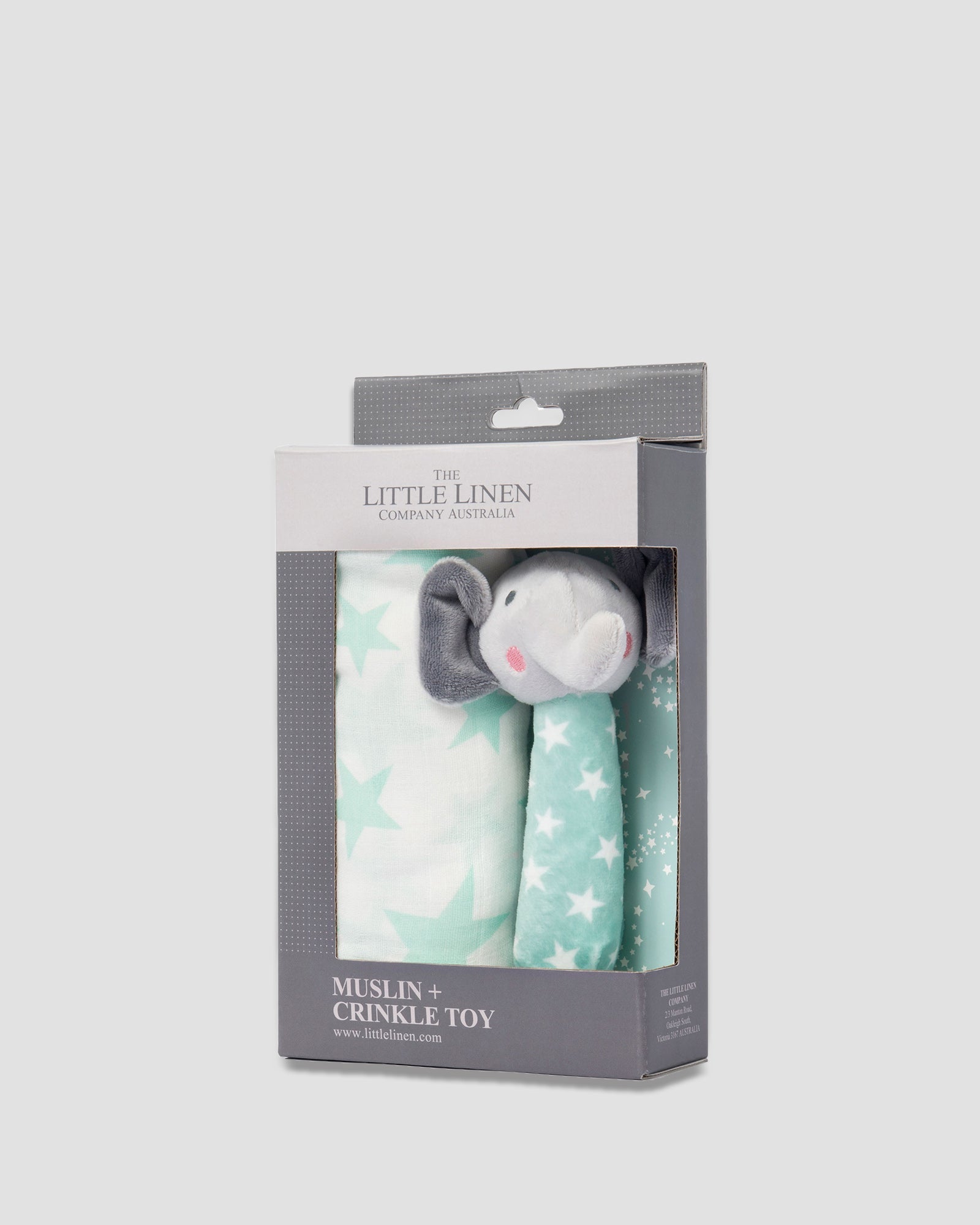Little Linen Baby Muslin Wrap & Crinkle Toy