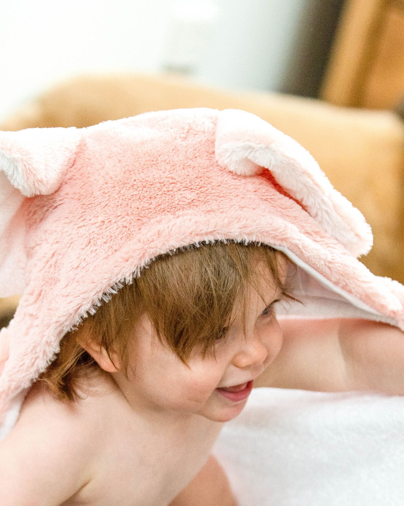 Little Linen Plush Hooded Towel