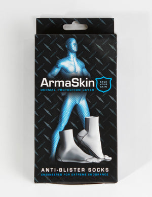 Polymer Anti Blister Long Liner Socks- White